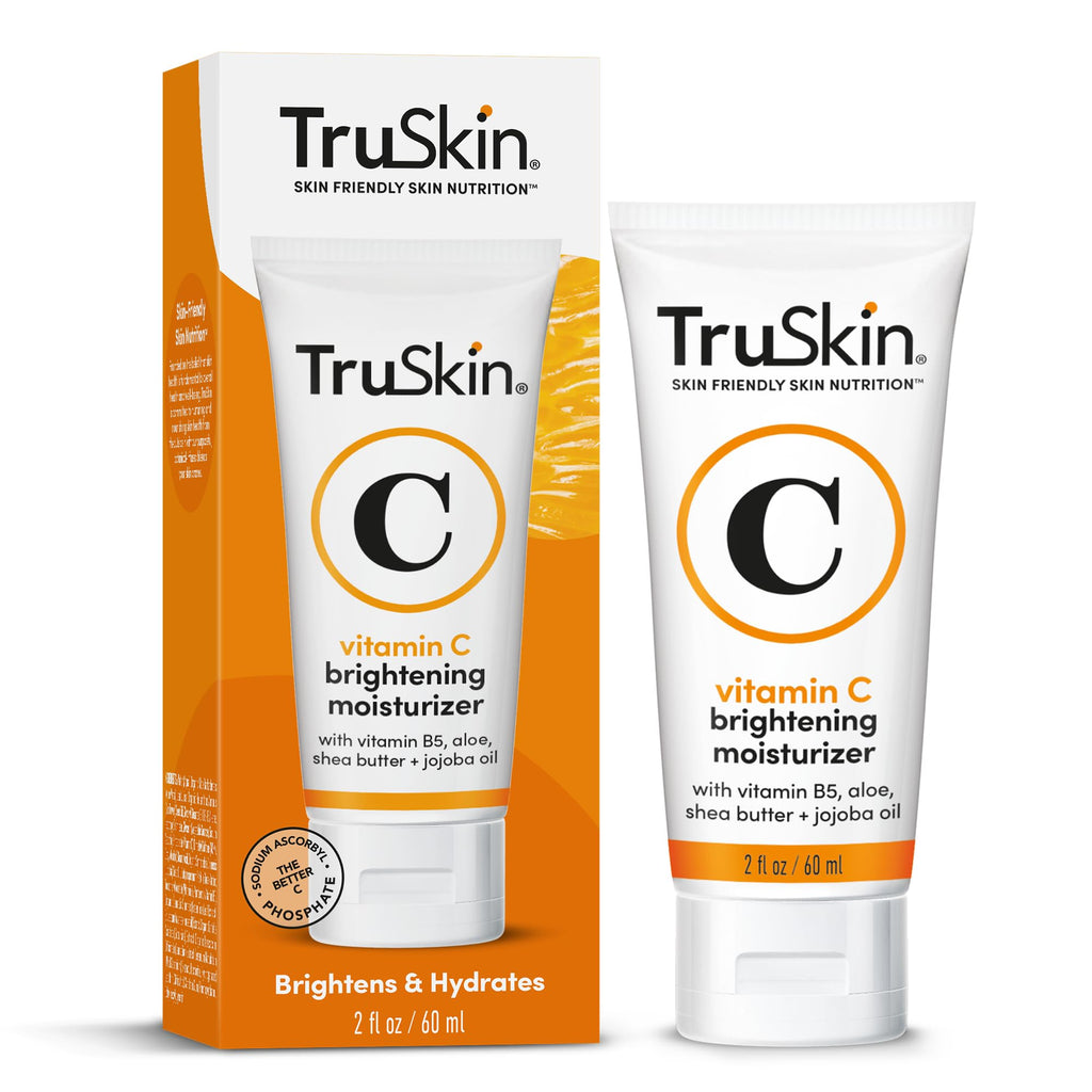 TruSkin Vitamin C Face Cream - Brightening & Hydrating Daily Moisturizer with Vitamin E, B5, Jojoba Oil & Green Tea - Smooth, Radiant-Looking Skin, 2 Fl Oz