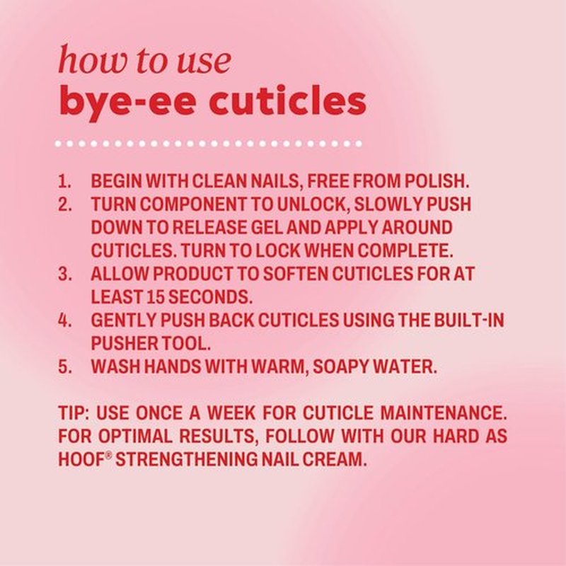ONYX Professional Bye-ee Cuticles Rapid Remover - Vanilla Coconut Cuticle Gel with Built-In Pusher, 0.43 fl. oz