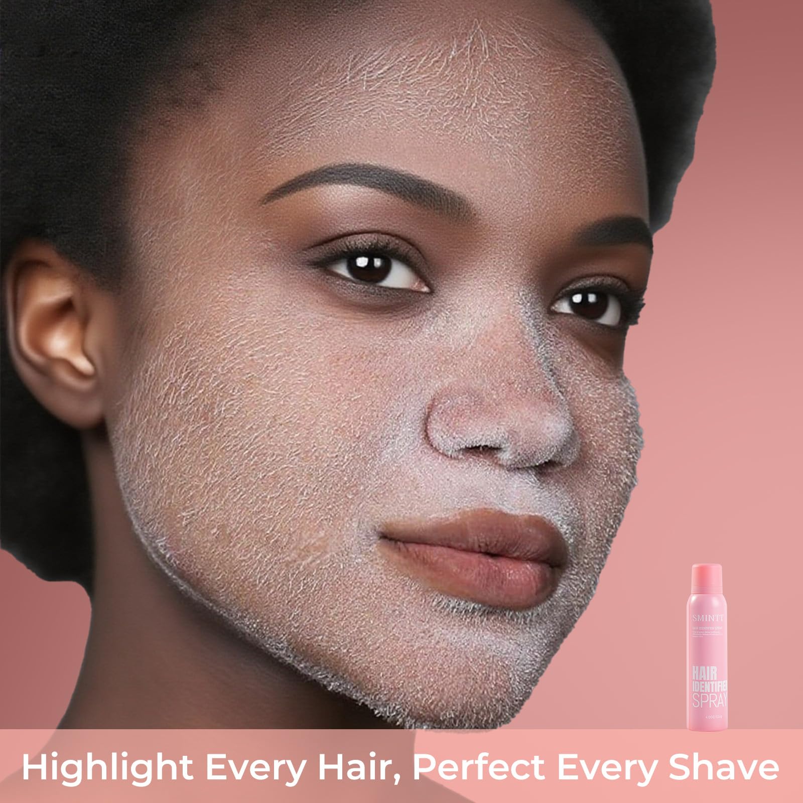 SMINTT Hair Identifier Spray for Face Shaving, Facial Dermaplane Spray for Smooth Skin & Flawless Makeup-Prep, Botanical Extracts, All Skin Types, Gifts for Women, 2pcs