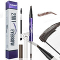 Skiennix 2-in-1 Eyebrow Pen - Waterproof Microblading Pencil with Tinting Gel | 5 Natural Shades, Dark Brown