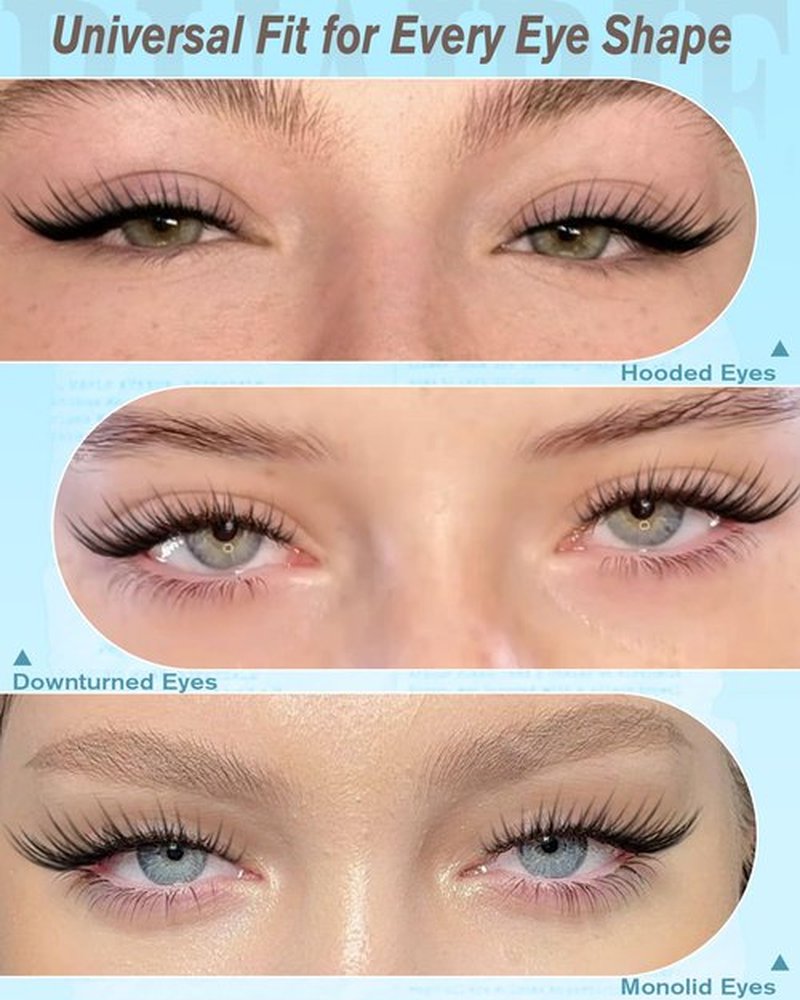 Fox Eye Lash Clusters Natural Eyelash Clusters 10-14mm Wispy Lashes Clusters Spiky Cluster Eyelash Extensions Fairy Cluster Lashes Daily Wear Eyelashes Clusters Hooded Eye DIY Lash Extension