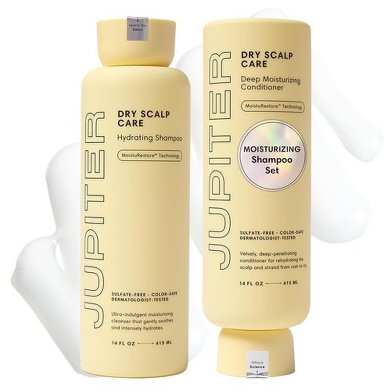 Jupiter Hydrating Shampoo & Conditioner Set - Moisturizing Daily Hair Care | Color-Safe, Sulfate-Free, 14 fl. oz. Each