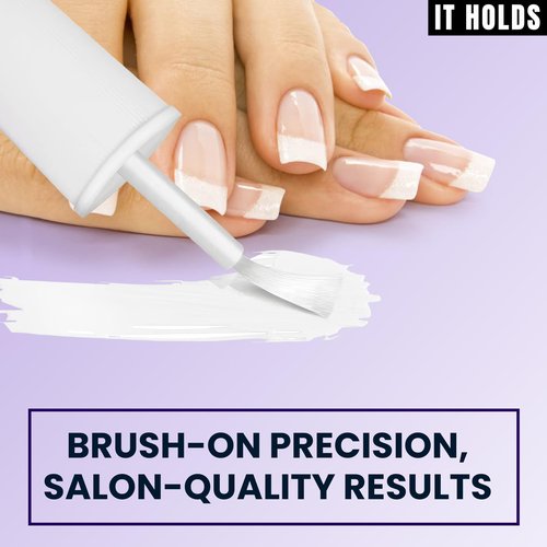 Brush On Nail Glue for Press On Nails, Extra Strong for Acrylic, Waterproof for Fake Nails Long Lasting Nail Glue, Professional for Nail Tips (8ml)