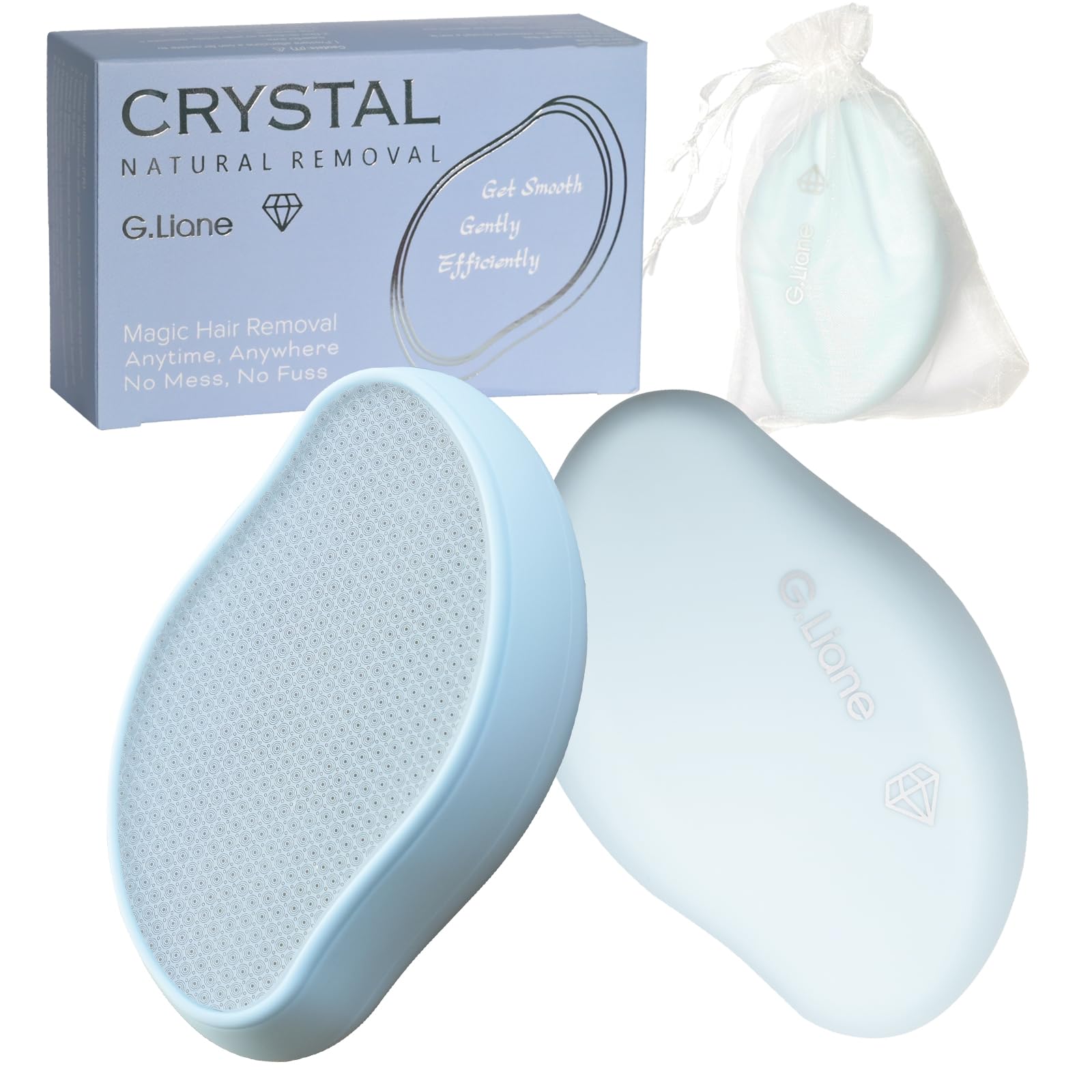 G.Liane Crystal Hair Eraser Glass Hair Removal Hair Remover(Sky Blue)