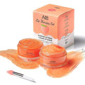 ANAI RUI Lip Scrub & Mask Set - Exfoliating Sugar Scrub & Moisturizing Overnight Mask for Dry Lips | Peach