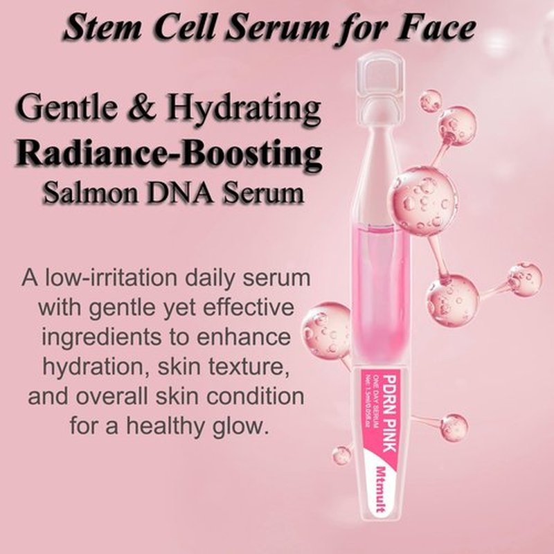 Mtmult Salmon PDRN Serum, Salmon DNA for Face, PDRN Serum - Intense Firming, Repairing, Moisturizing with Collagen, Glutathione, Hyaluronic Acid, 0.05 fl.oz x 10