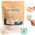 Sponge n' Go: 20-Pack Mini Travel Dish Soap & Sponges | Eco-Friendly, Soap-Infused, Single-Use Cellulose Compressed Sponges | Your On-The-Go Cleaning Companion for Trips, Camps, Work