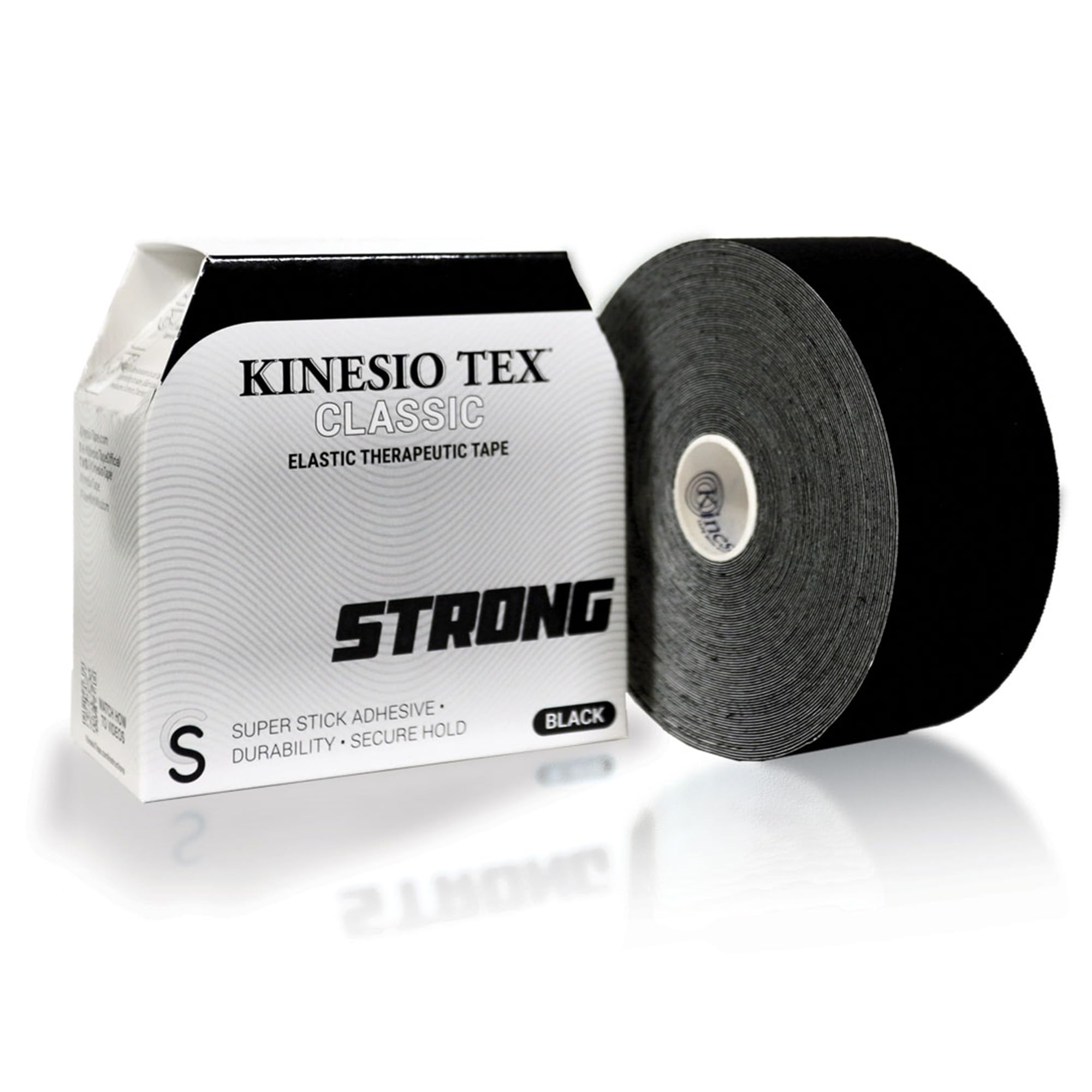Kinesio Tape - Tex Classic Strong - Elastic Therapeutic Athletic Tape - Super Stick for Extended Wear - 2 in. x 49.2 ft Roll