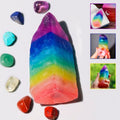 Crystal Chakra Soap Rock - Healing Crystals Gemstone Bar with Jasmine Essential Oil - Handmade Aromatherapy Skincare - Moisturizing Spiritual Gift for Women and Men