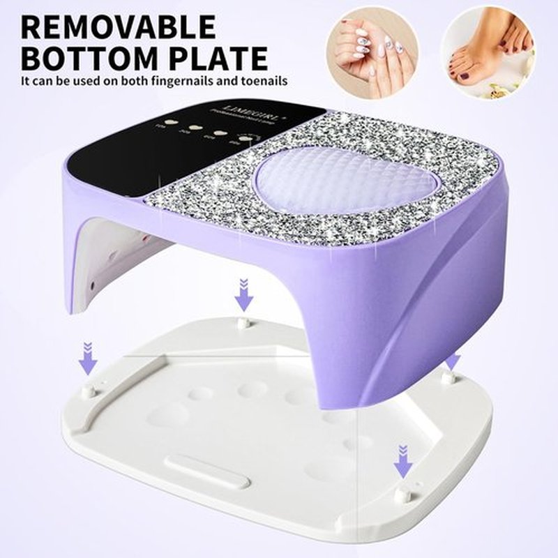 LIMEGIRL UV LED Nail Lamp Kit - Fast Curing Gel Polish Dryer with 4 Timer Settings | Cordless & Rechargeable for Home & Salon Use