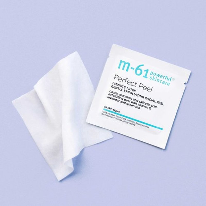 M-61 Perfect Peel | Gentle Exfoliating Facial Peel With Lactic, Mandelic, Salicylic Acid. For Sensitive Skin Or Lighter Daily Exfoliation. 1 Minute, 1 Step - 10 Treatments