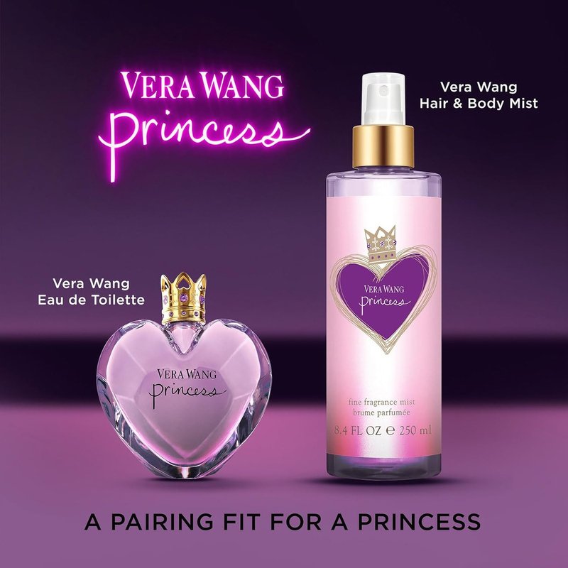 Vera Wang Princess Hair and Body Mist - Luxurious Fragrance for All-Day Freshness | 8.4 fl Oz