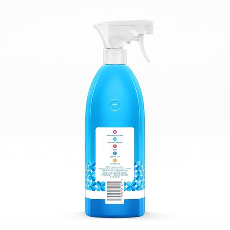 Method Antibacterial Bathroom Cleaner, Kills 99.9% of household germs, Spearmint, 28 Fl Oz, 4 pack