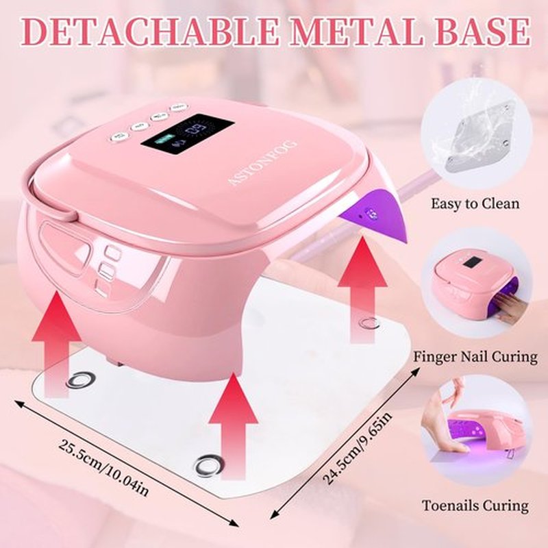 126W UV LED Nail Lamp for Gel Polish Cordless Rechargeable Nail Dryer,Nail Cure Lamp with Automatic Sensor & 4 Timers, Portable Professional Nail Light