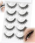 Self Adhesive Pre-glued Glueless Eyelashes - Natural Look No Glue Eyelashes 14mm Natural Cat Eye Pre-glued Waterproof Glueless No Glue Needed Reusable Stick on False Strip Lashes by EMEDA(T07)