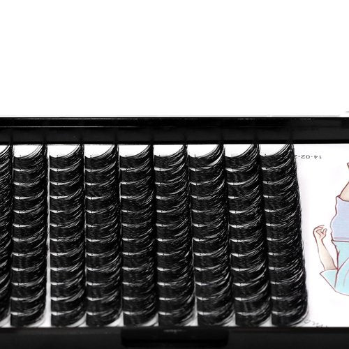 Dedila Large Tray-Grafted Wide Stem Individual False Eyelashes Thick Base 120 Clusters D Curl Natural Long Volume Eye Lashes Extensions Dramatic Look 8-20mm Available (14mm)