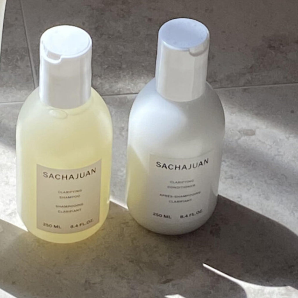 SACHAJUAN Clarifying Travel Duo | Deep Cleanse & Lightweight Hydration | Removes Buildup & Oil | Vegan & Sulfate-Free | TSA-Friendly | Set of 2