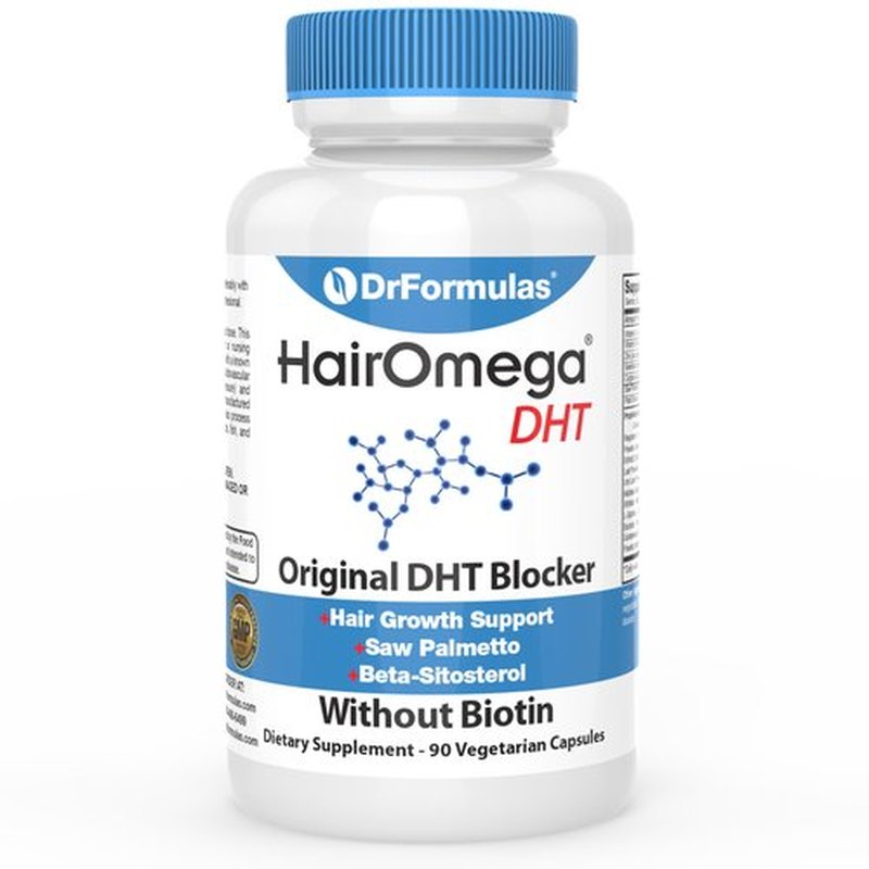 DrFormulas Original DHT Blocker Without Biotin | Hair Growth Supplement Pills for Women and Men, 45 Day Supply