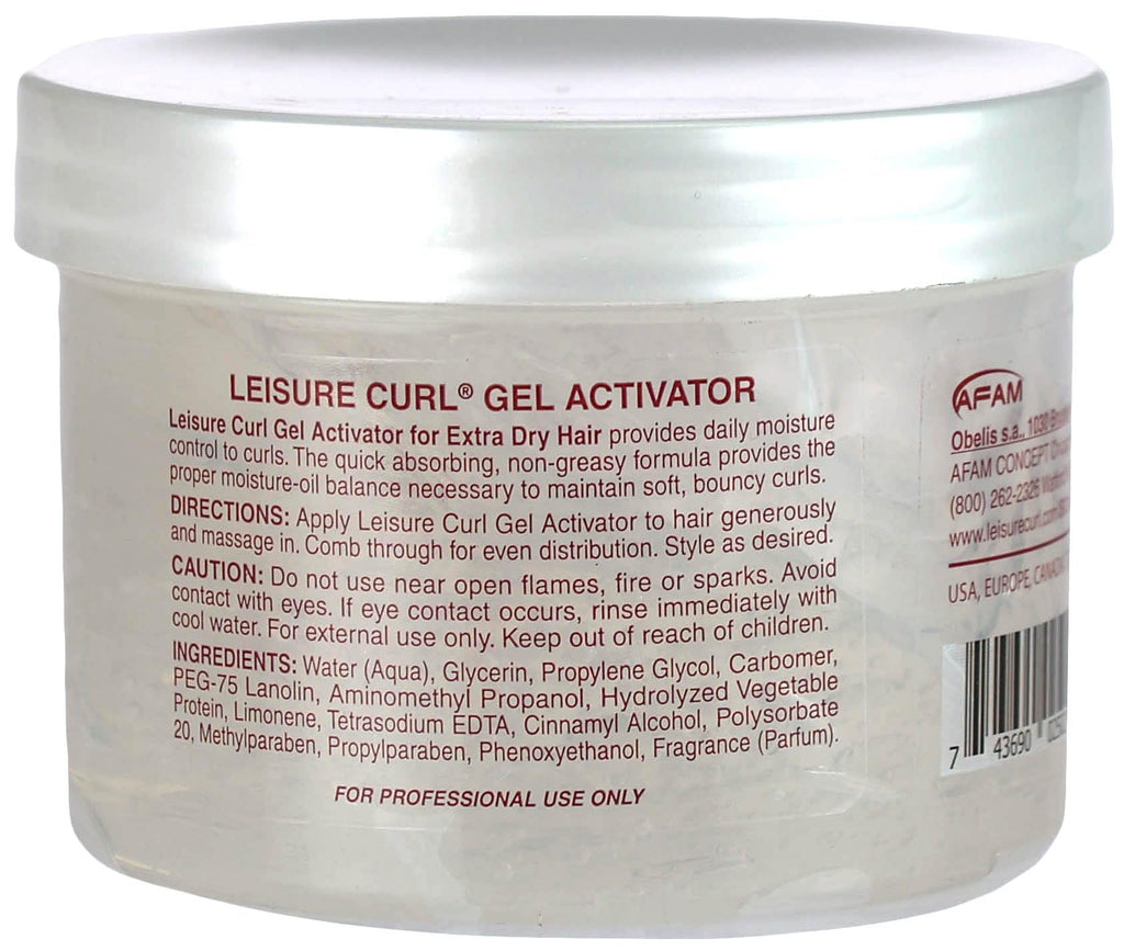 Leisure Curl Gel Activator For Extra Dry Hair 8.0 Oz (Pack of 2)