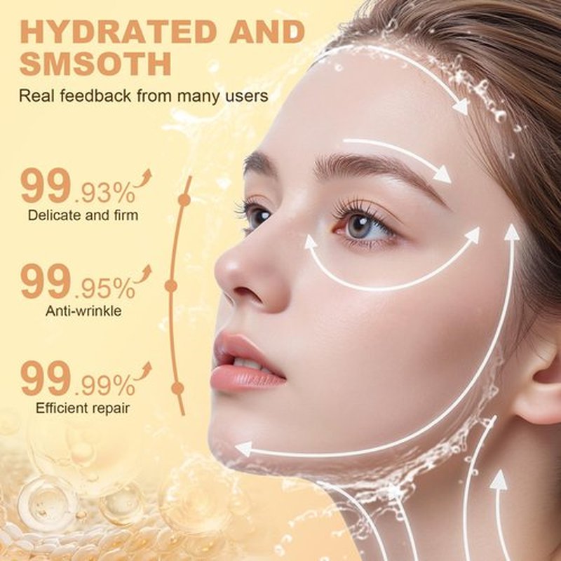 LureLuxe 5 Packs Collagen Face mask,Daily Soothing Mask,Skincare Hydrating face Masks,Gentle Care Mask,Deep Hydration,Brighten skin tone,Suitable for different skin types
