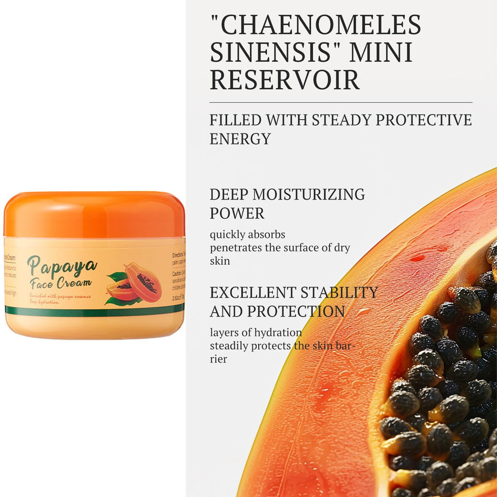 Yniquet Papaya Cream Face Moisturizer Cream with Natural Papaya Extract, Day and Night Face Cream Suitable For All Skin Types, 2.82oz