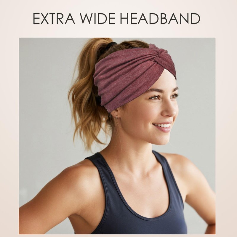 YONUF Wide Headbands For Women Extra Large Headband Twisted Knot Head Bands For Women's Hair Band Scarf Turban Accessories 6 Pack