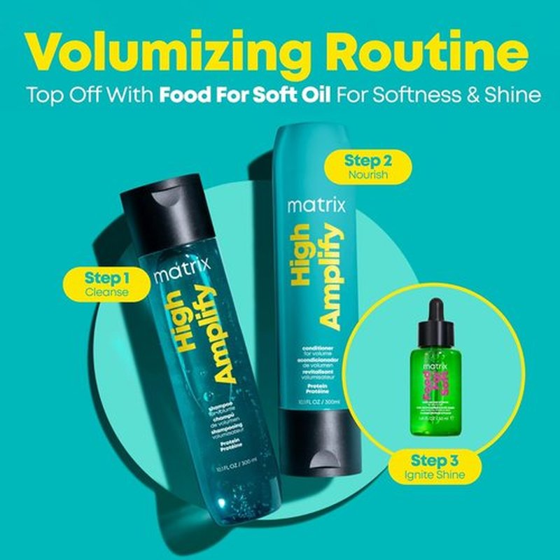 Matrix High Amplify Volumizing Shampoo - Instant Lift & Lasting Volume for Fine, Thin Hair