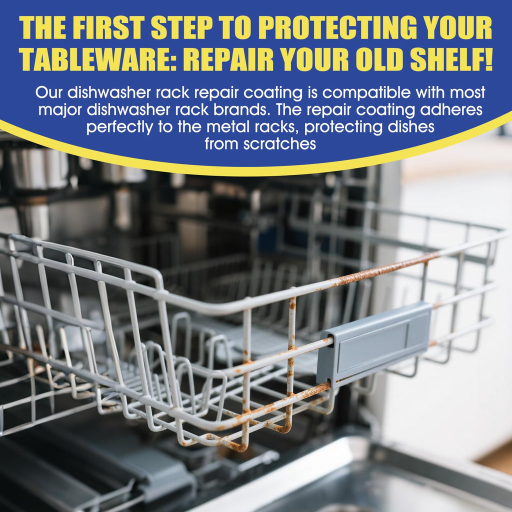 JAOJAO Dishwasher Rack Repair Kit, Dishwasher Rack Repair Coating White