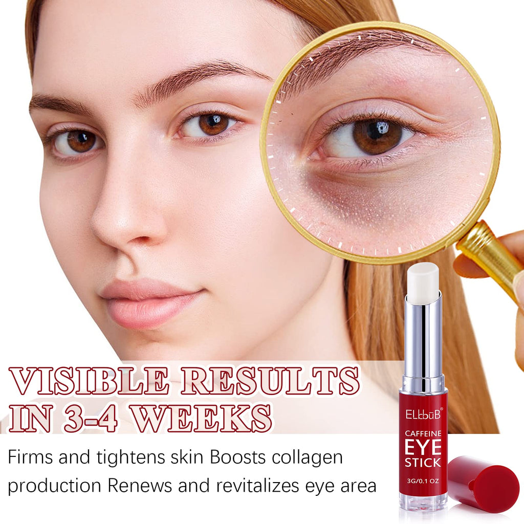 ELBBUB Eye Stick - Anti Wrinkle Eye Cream for Puffy Eyes, Dark Circles, Eye Bags, Crows Feet, Wrinkles,Reduces Wrinkles Saggy Skin Puffy Eyes (Caffeine)
