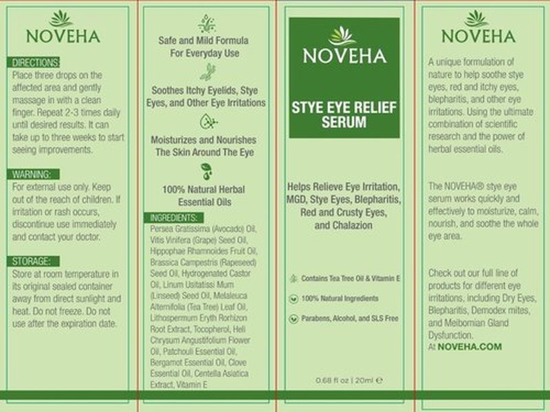 NOVEHA Eyelid Relief Serum - Effective Blepharitis Treatment for Eyelid Bumps (20 ml)