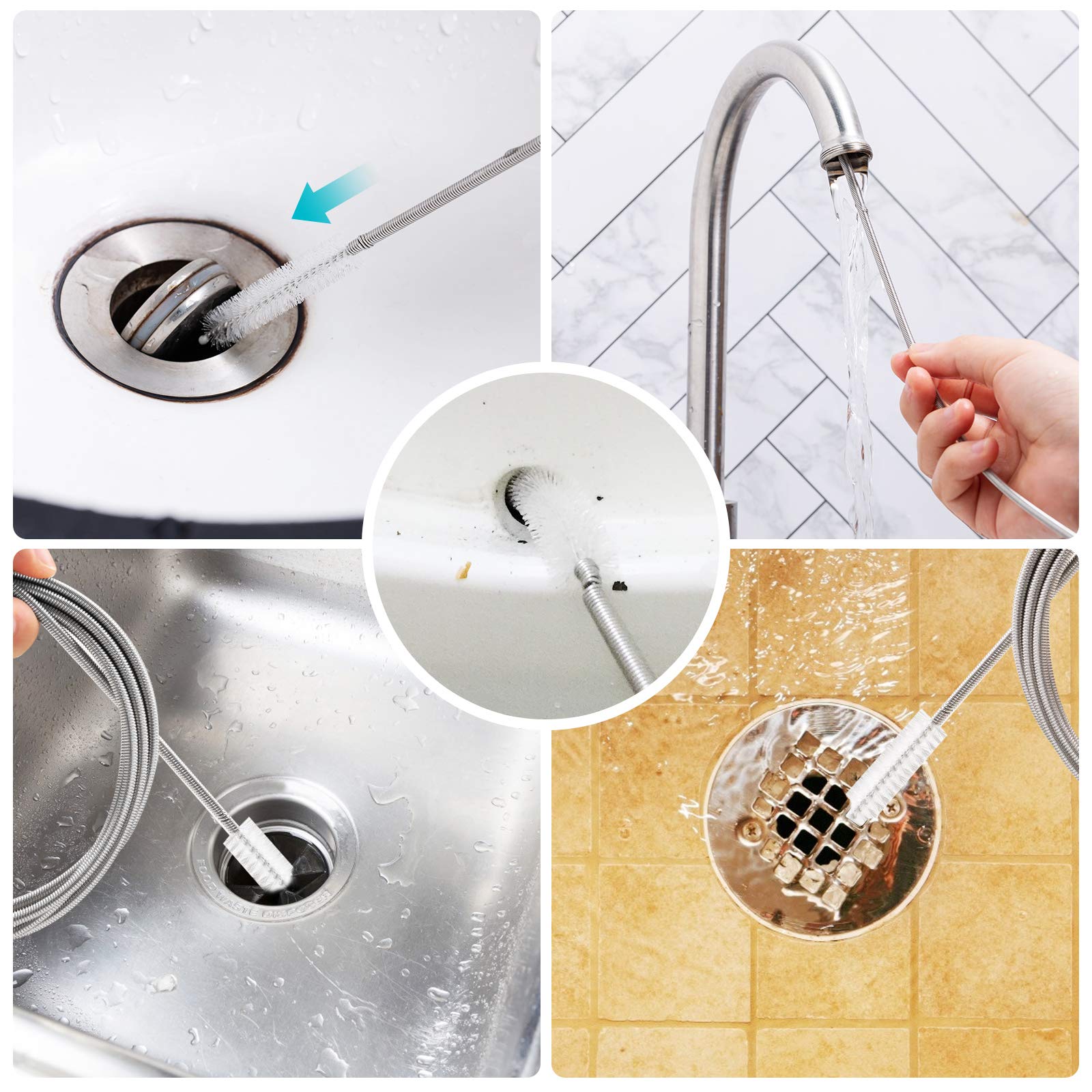 Long Drain Brush Flexible Feeding Tube Brush Slim Cleaning Brush Hose Pipe Brush