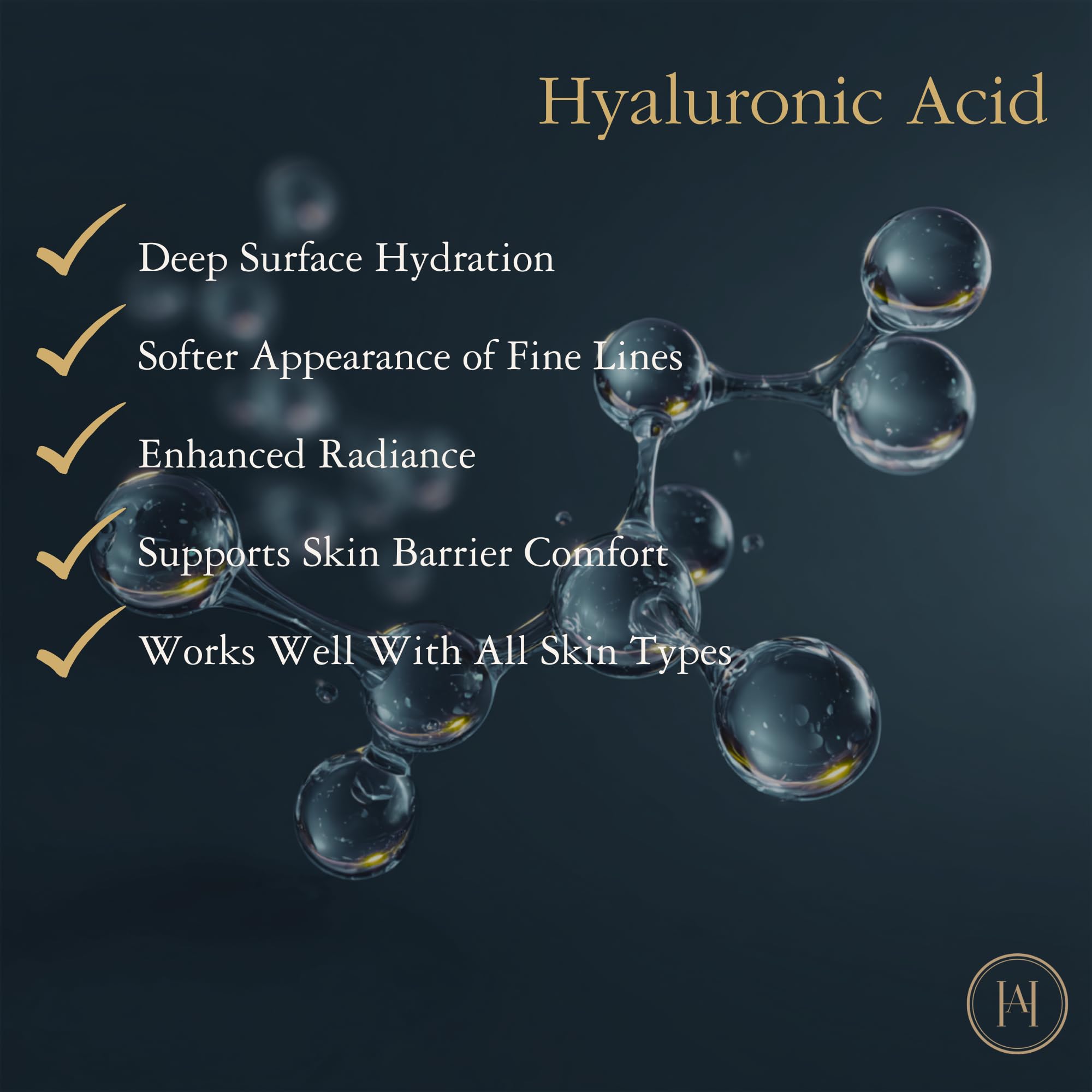 HMA | Hyaluronic Acid Face Serum – Rose & Hibiscus + 2.8% HA | Plumping & Hydrating Anti-Aging Formula | Botanical Skincare for Fine Lines & Glow | 1 FL Oz
