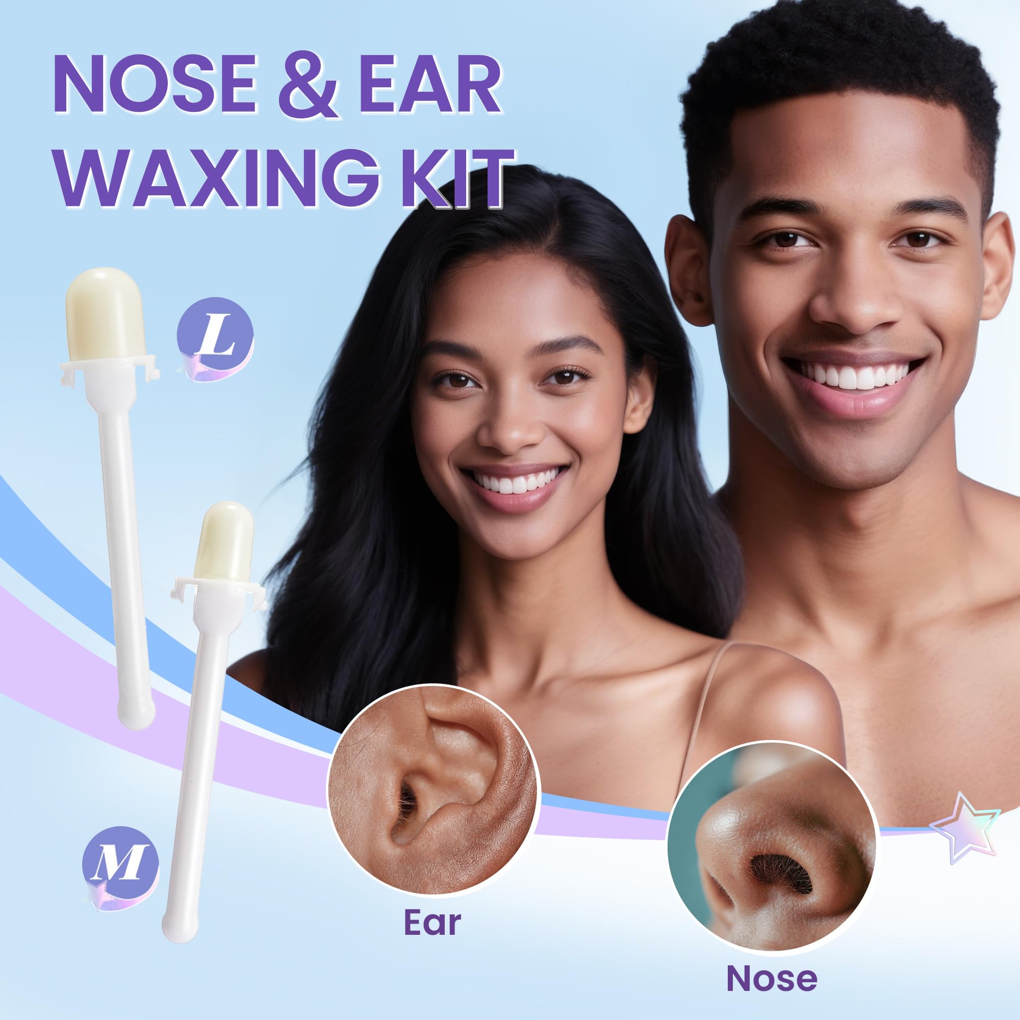 LAWINK Pre-Coated Nose Wax Sticks for Men & Women, 16 Pcs