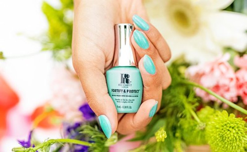 RC Red Carpet Manicure Fortify & Protect LED Gel Nail Color - Long-Lasting, Vibrant, Professional Quality, High Shine, Chip-Resistant - Infused with Vitamin A & Biotin (Blinged Out, 0.3 Fl Oz)
