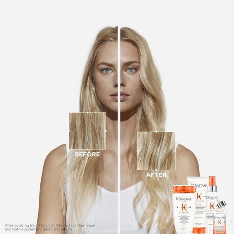 KERASTASE Nutritive Heat Protecting Spray - Nourishing Heat Protectant for Fine to Medium Dry Hair | 5.1 Fl Oz