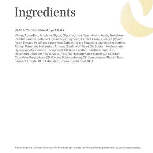 Murad Dr. Zion Retinol Youth Renewal Eye Masks – No-Slip Under Eye Patches for Fine Lines, Wrinkles, Crow’s Feet and Puffy Eyes - Full Absorption Treatment Strips, 5 Pairs