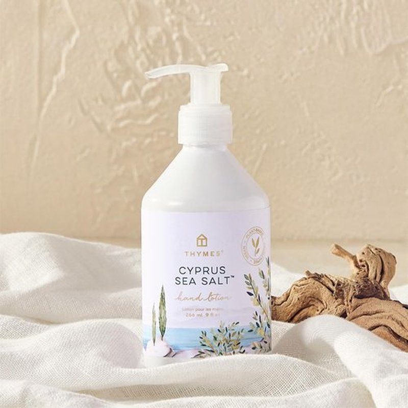Thymes Moisturizing Hand Lotion - Luxury Shea Butter & Aloe Vera Formula for Dry Skin | Cyprus Sea Salt, 9 fl oz