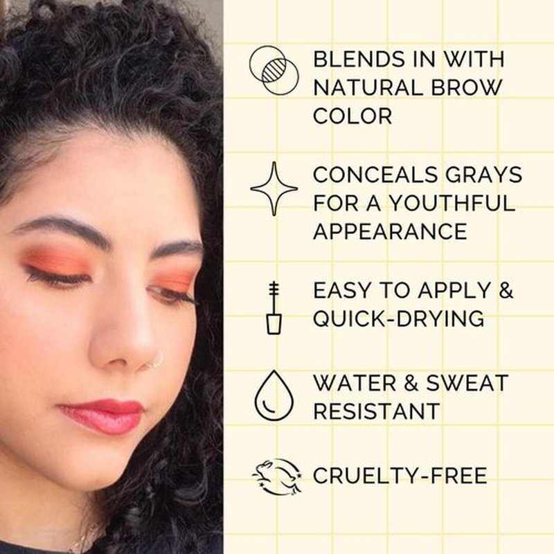 Elizabeth Mott Queen of the Fill Tinted Eyebrow Gel - Water-Resistant Brow Filler & Volumizer - Light Medium Brown 4g