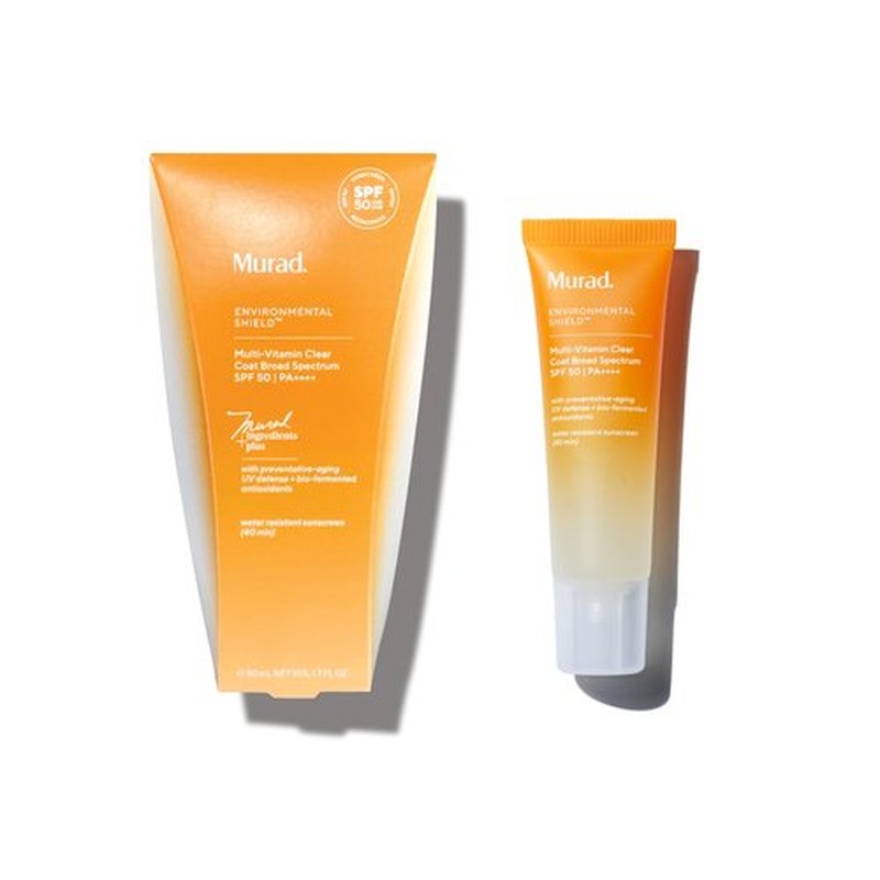 Murad Multi-Vitamin Clear Coat Sunscreen SPF 50 – Lightweight Broad-Spectrum SPF with Vitamins C-F, Bio-Fermented Clary Sage, and Chia Seed Nourishes Skin with No White Cast – 1.7 Fl Oz