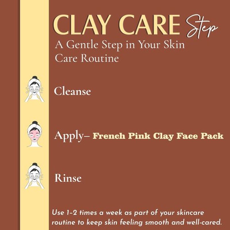 minature French Pink Clay powder| 227g(8 oz) (½ pound) | Montmorillonite Pink-Clay | French Rose Clay | Face mask | natural powder