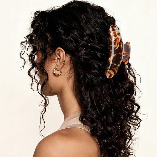 MAORULU Large Acetate Hair Claws - Premium Durable 4 Inch No-Slip Claw Clips for Thick Thin Hair | 1 Piece (Tortoise)