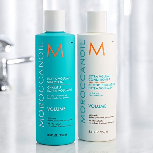 Moroccanoil Extra Volume Shampoo & Conditioner Bundle - 8.5 Fl. Oz Set for Fuller Hair