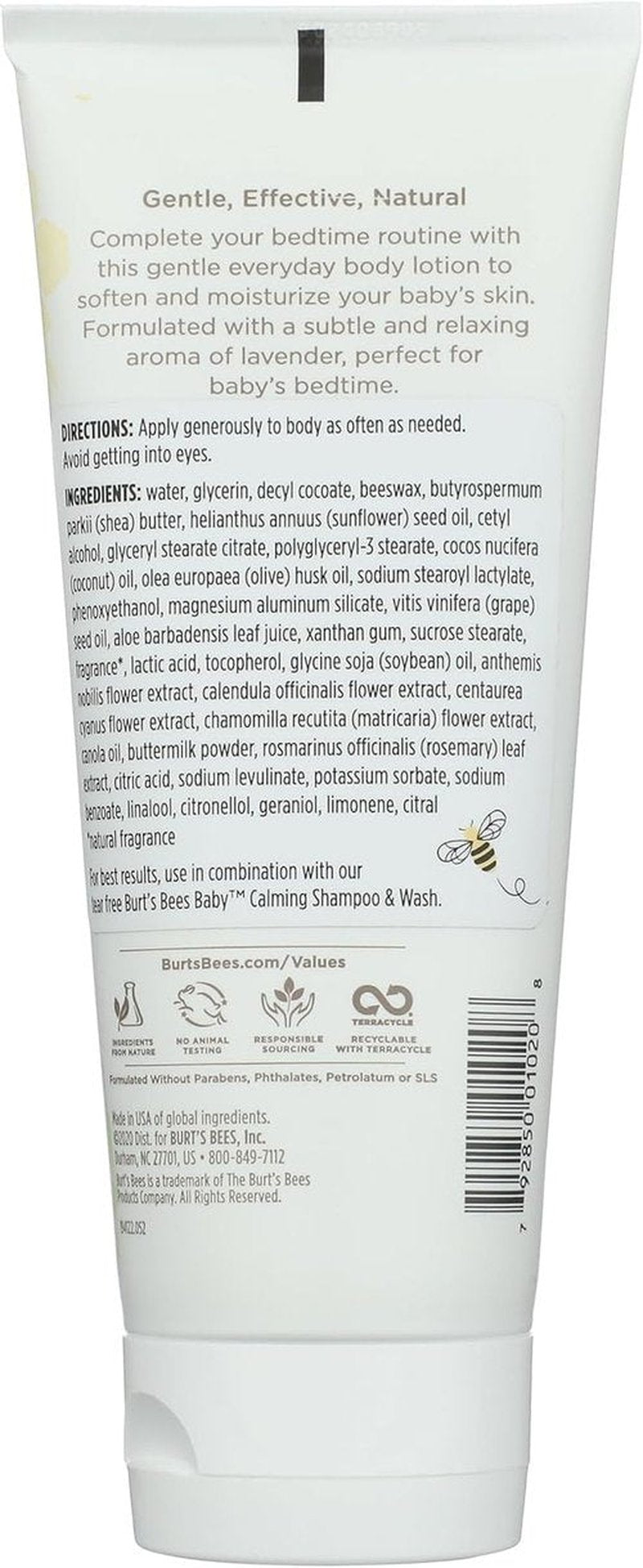 Burt's Bees Baby Nourishing Lotion - Calming Formula for Soft Skin | 6 Ounce Tube