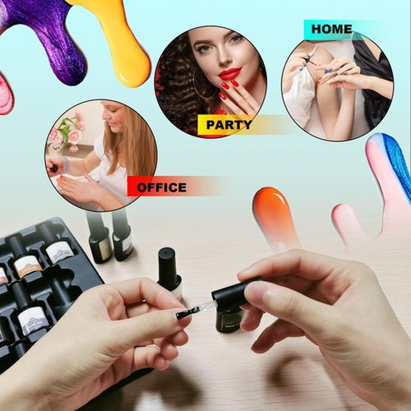 Erarrow Gel Nail Polish Set - Nail Polish 20 Colors, Popular Nail Art Colors UV LED Soak Off Nail Gel Kit (20 + 3)