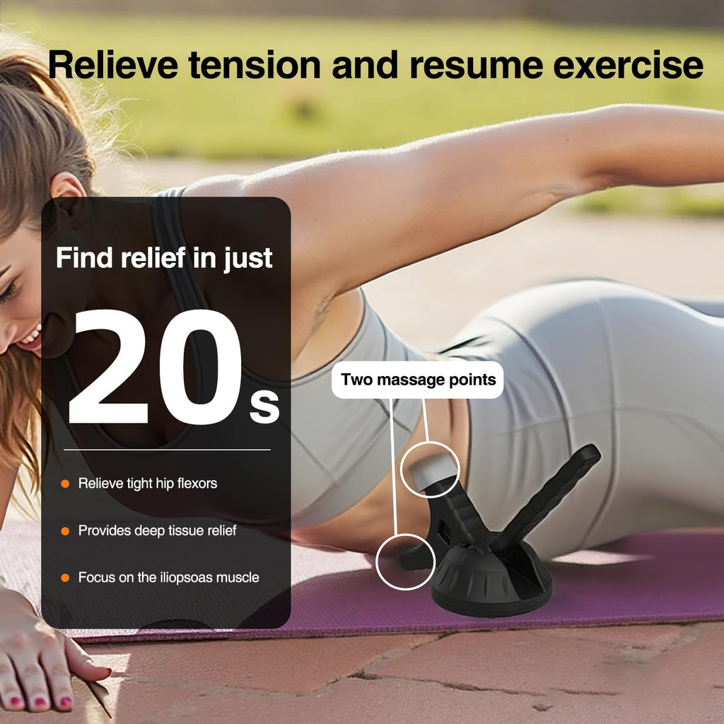 Telyora Psoas Release Tool-Hip Flexor Release Tool Fully Adjustable for Iliacus,Waist Pain Sciatica,Back&Posture Relief,Massage Hook and Trigger Point Massage Tool