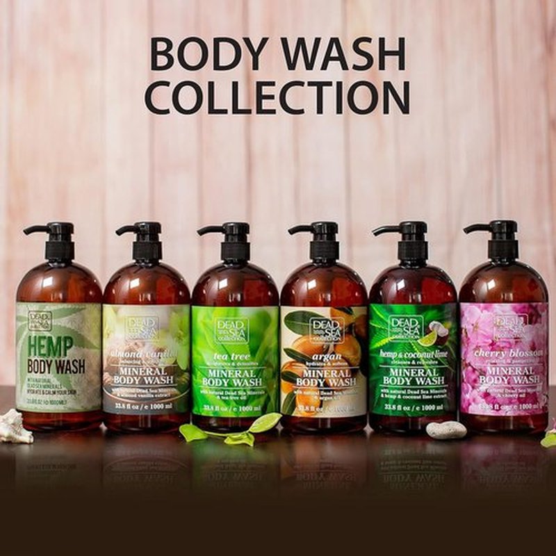 Dead Sea Collection Almond Vanilla Body Wash for Women and Men – Almond Vanilla Scent with Dead Sea Minerals – Moisturizing Shower Gel for Dry & Sensitive Skin – Pack of 2 (67.6 fl oz)