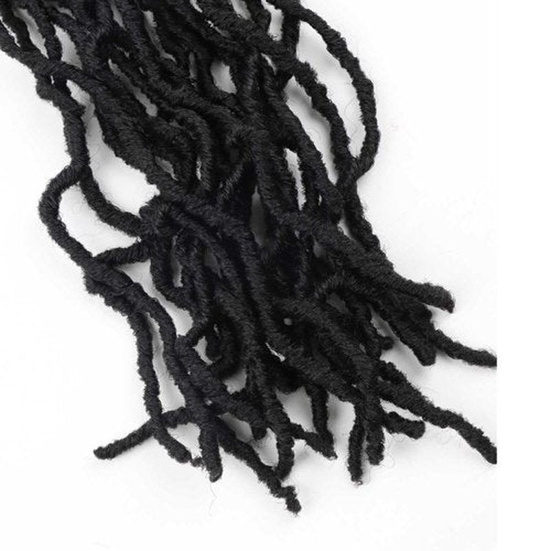 8 Packs Faux Soft Locs Crochet Hair Pre Looped 20 Inch Distressed Locs Crochet Butterfly Locs Wave Braids for Black Women (1B, 20 Inch(Pack of 8))