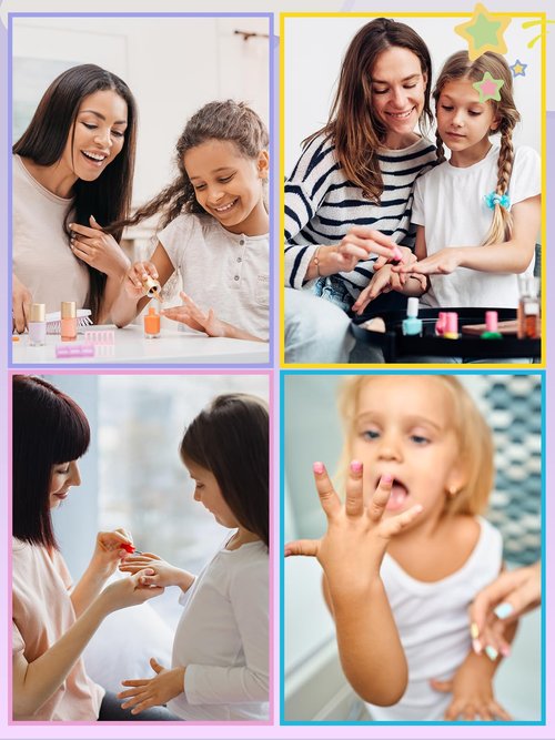320 Pcs 13 Sizes Short Clear Press on Nails for Kids Acrylic Fake Nails for Girls Full Cover Kids Nails Set Matte Nail Tips