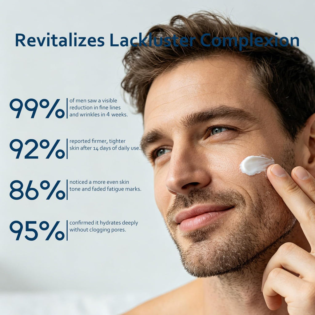 baishilan Men's Face Moisturizer,Revitalizing Anti-Aging Cream For Men，Anti Wrinkle Face Cream To Reduce Fine Lines and Wrinkles，Oil Control Anti Dry Rough Facial Cream 1.76 OZ