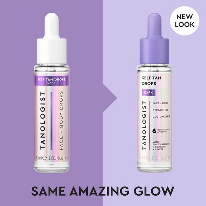 Tanologist Dark Self Tan Drops - Streak-Free Tanning Solution for Body & Face | Vegan, 1.01 fl. oz (30 ml)